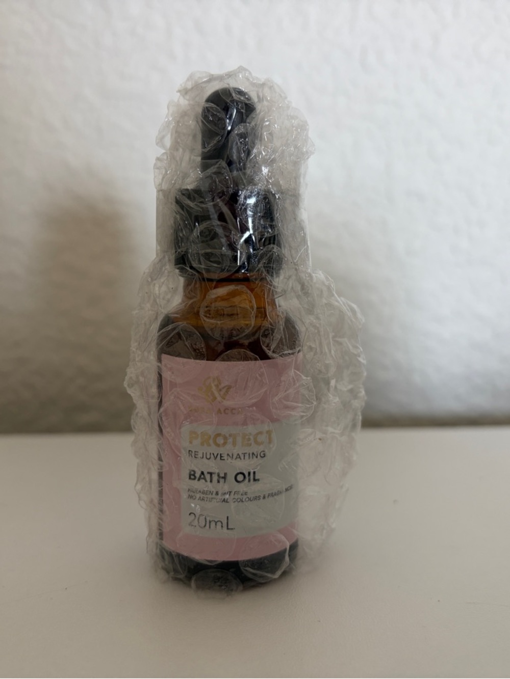Protect Rejuvenating Bath Oil - Pink & Amber Dropper Bottle